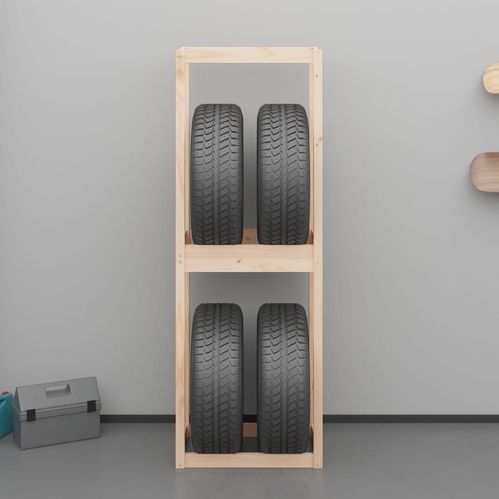 Tire Rack 63x40x180 cm Solid Wood Pine