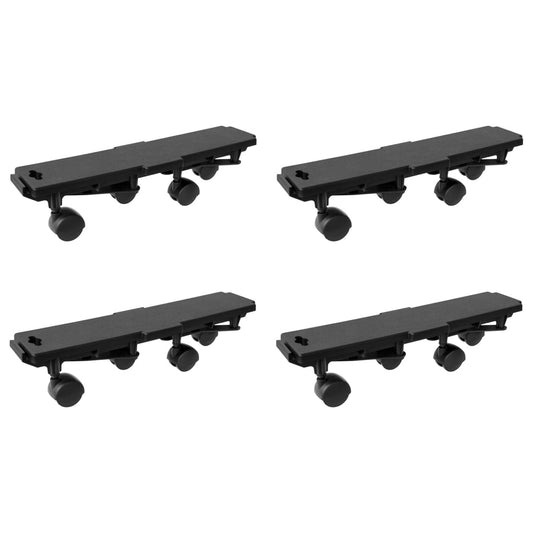 Moving Dollies with 4 Wheels 4 pcs Black Polypropylene 170 kg