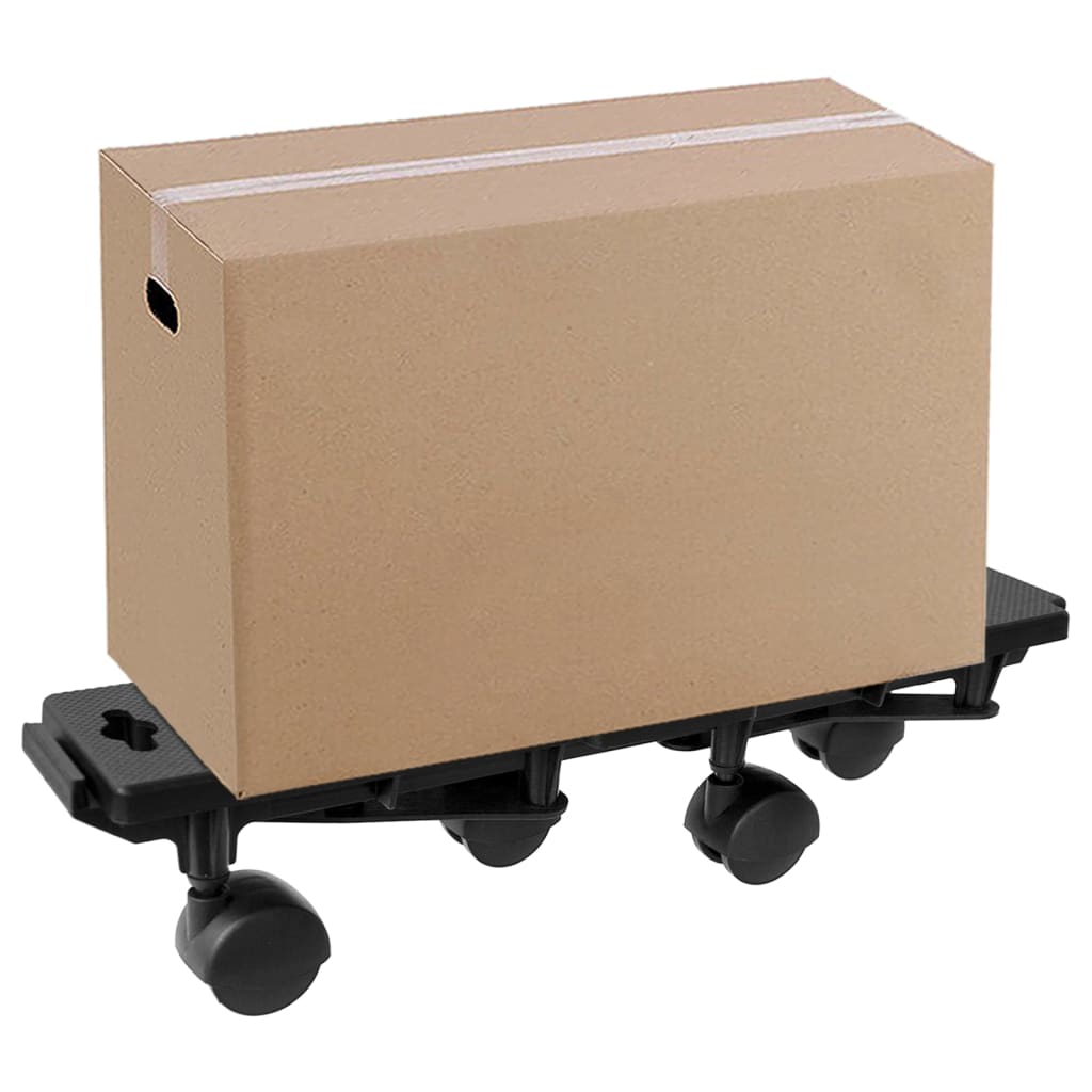 Moving Dollies with 4 Wheels 4 pcs Black Polypropylene 170 kg