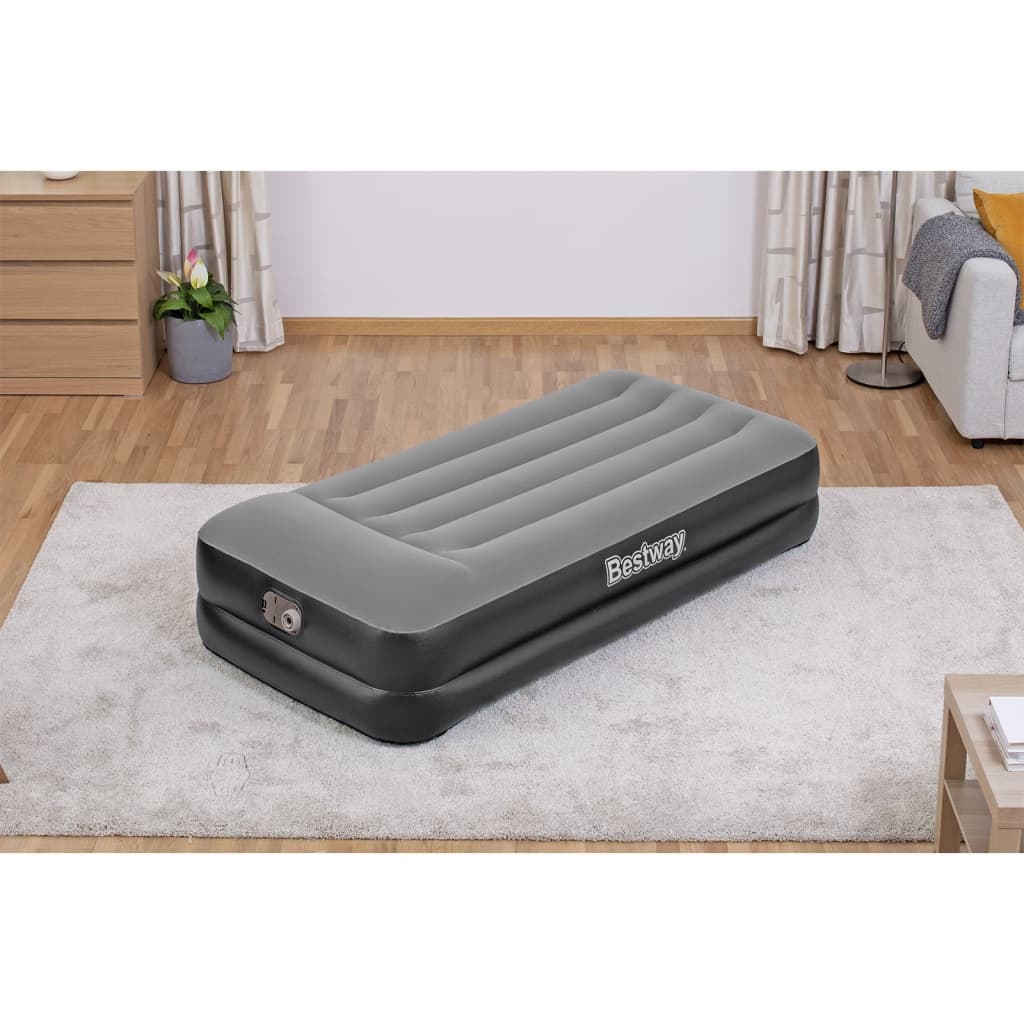 Bestway Inflatable Flocked Airbed with Built-in Air Pump 191x97x46 cm