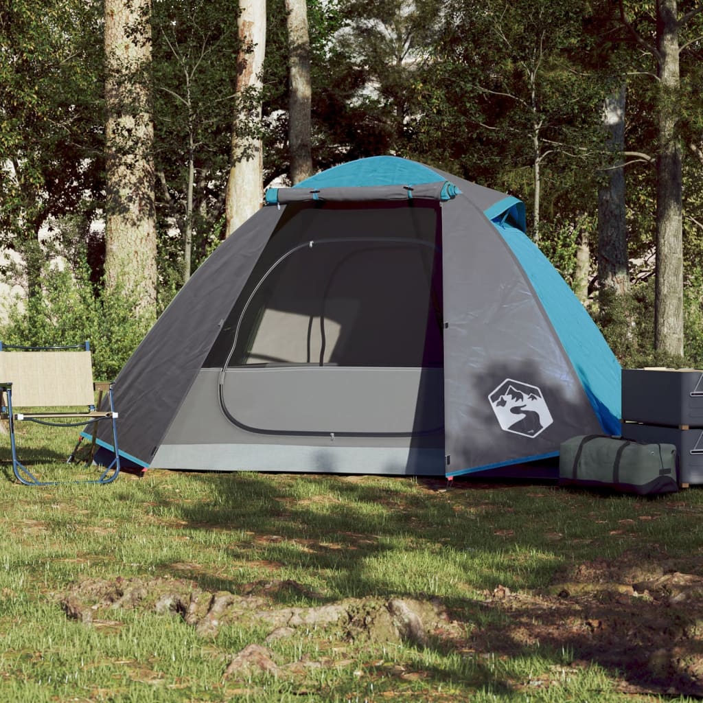 Camping Tent Dome 2-Person Blue Waterproof