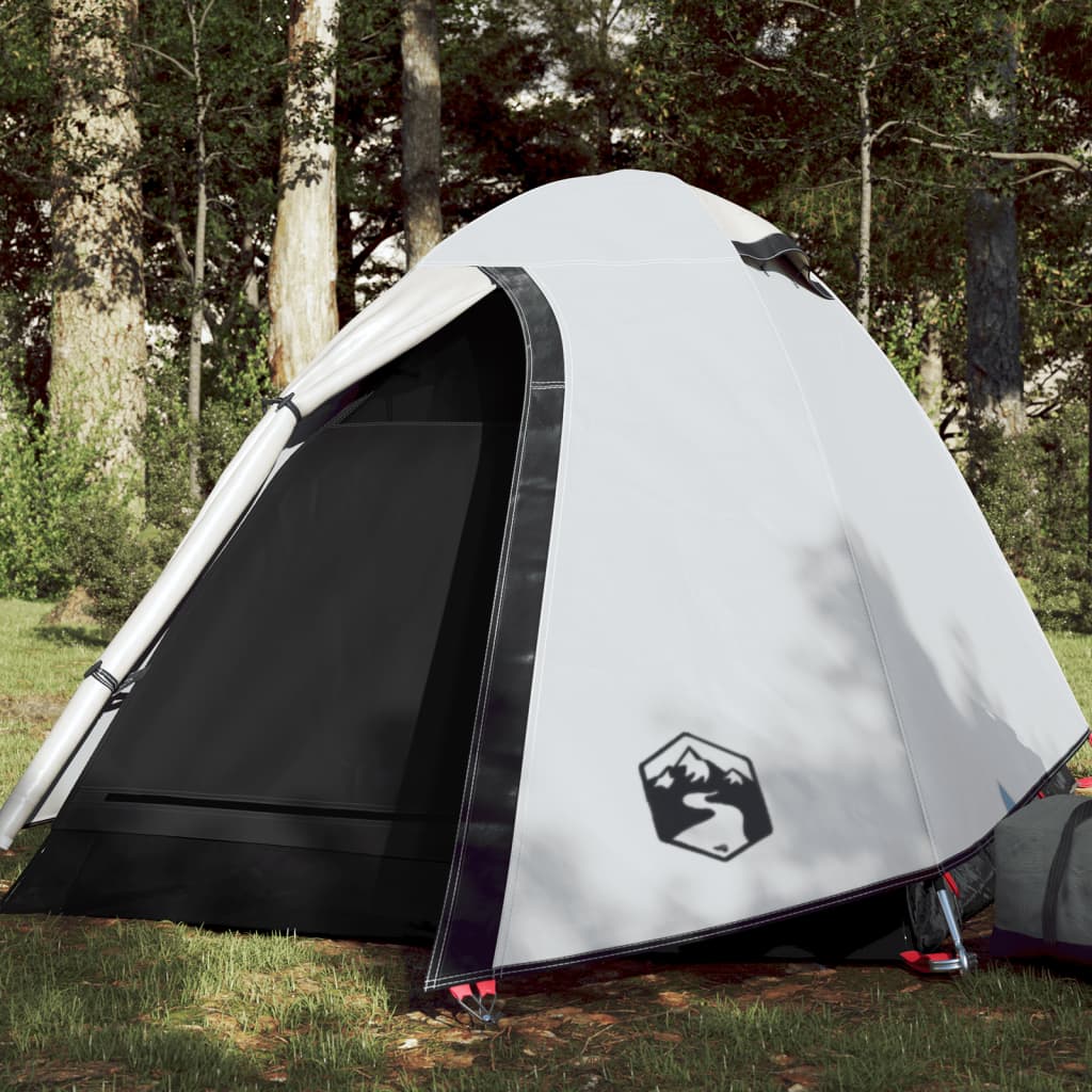 Camping Tent Dome 2-Person White Blackout Fabric Waterproof