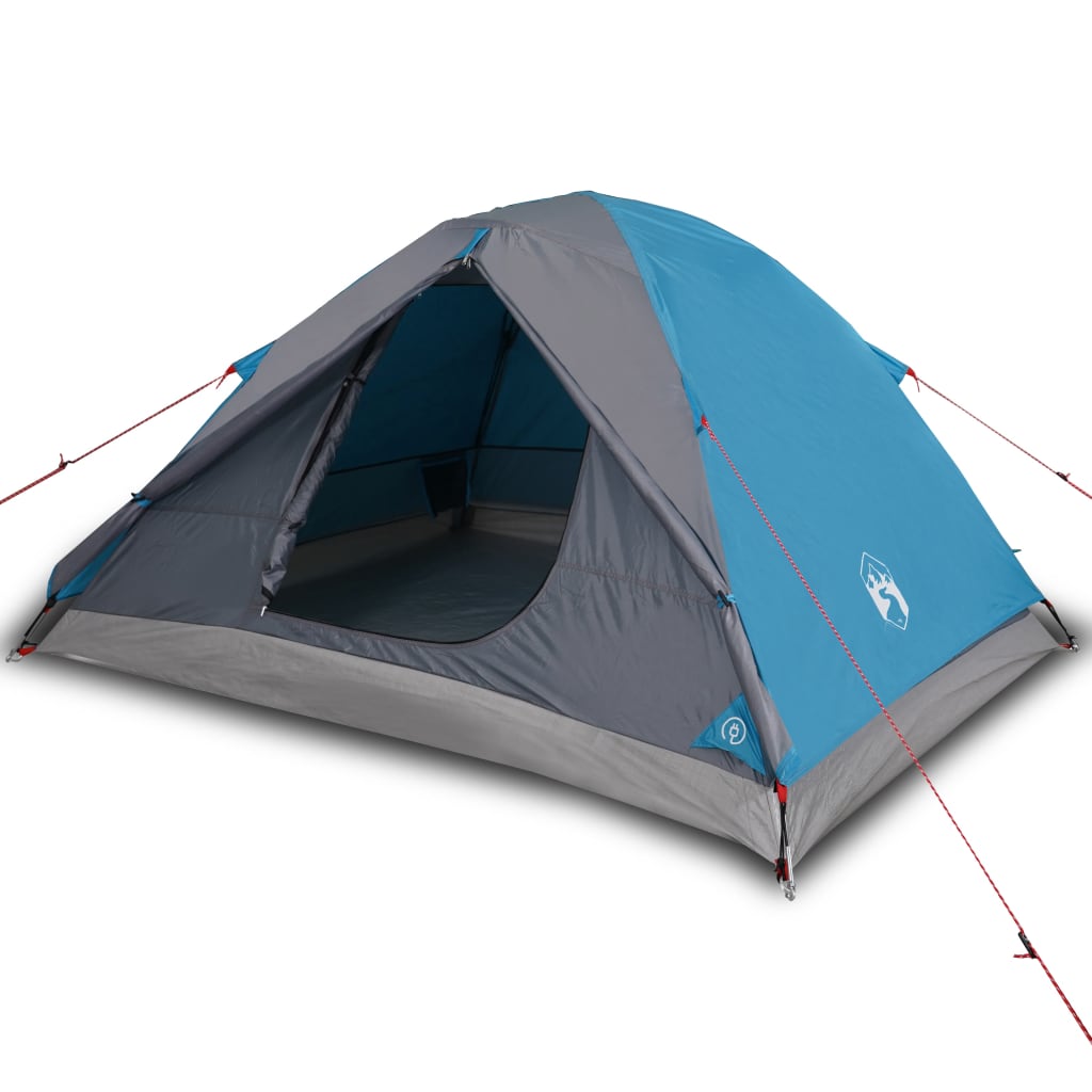 Camping Tent Dome 3-Person Blue Waterproof