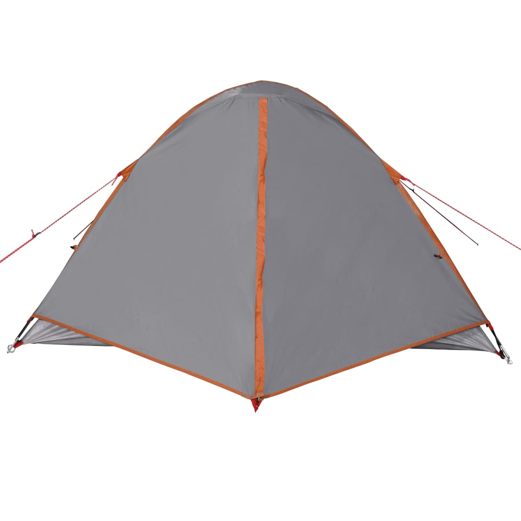 Camping Tent Dome 3-Person Orange Waterproof