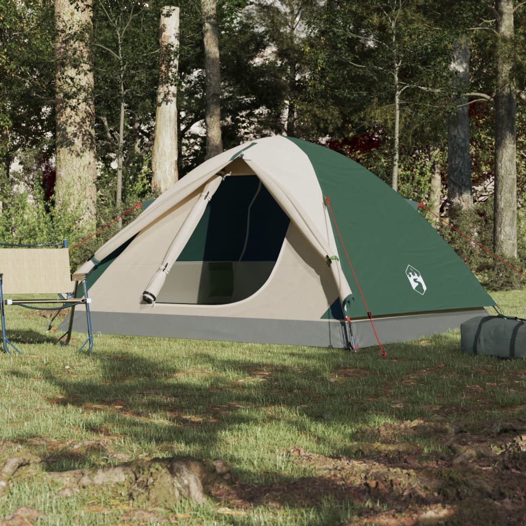 Camping Tent Dome 6-Person Green Waterproof