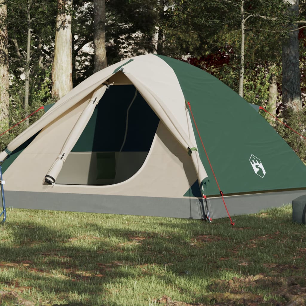 Camping Tent Dome 6-Person Green Waterproof