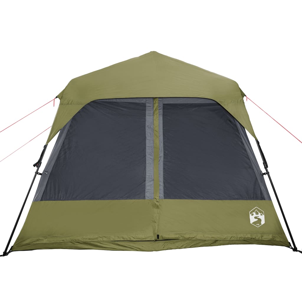 Family Tent 9-Person Green Quick Release Waterproof