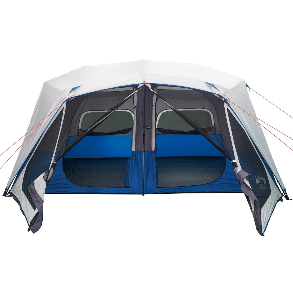 Family Tent with LED 10-Person Light Blue Quick Release