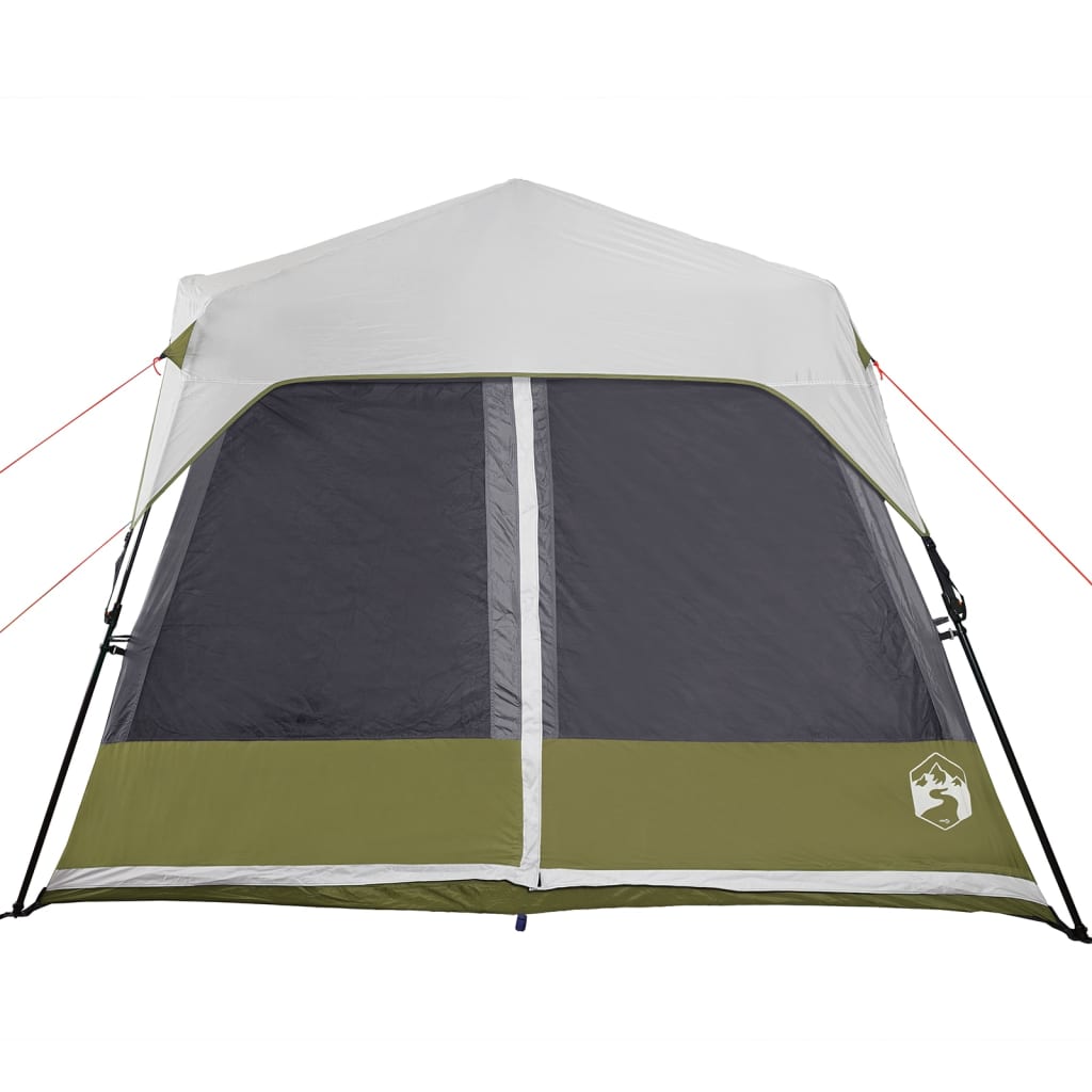 Family Tent with LED 9-Person Light Green Quick Release