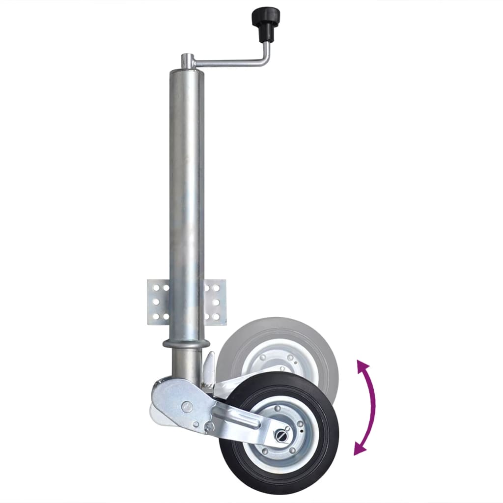 Trailer Jack Wheel 60 mm with Wheel Chocks