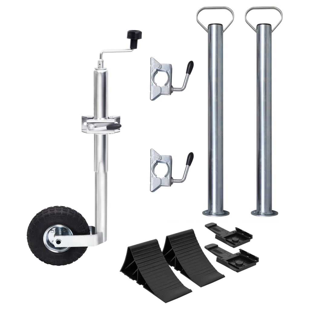 Jockey Wheel 48 mm with 2 Support Tubes and 3 Split Clamps