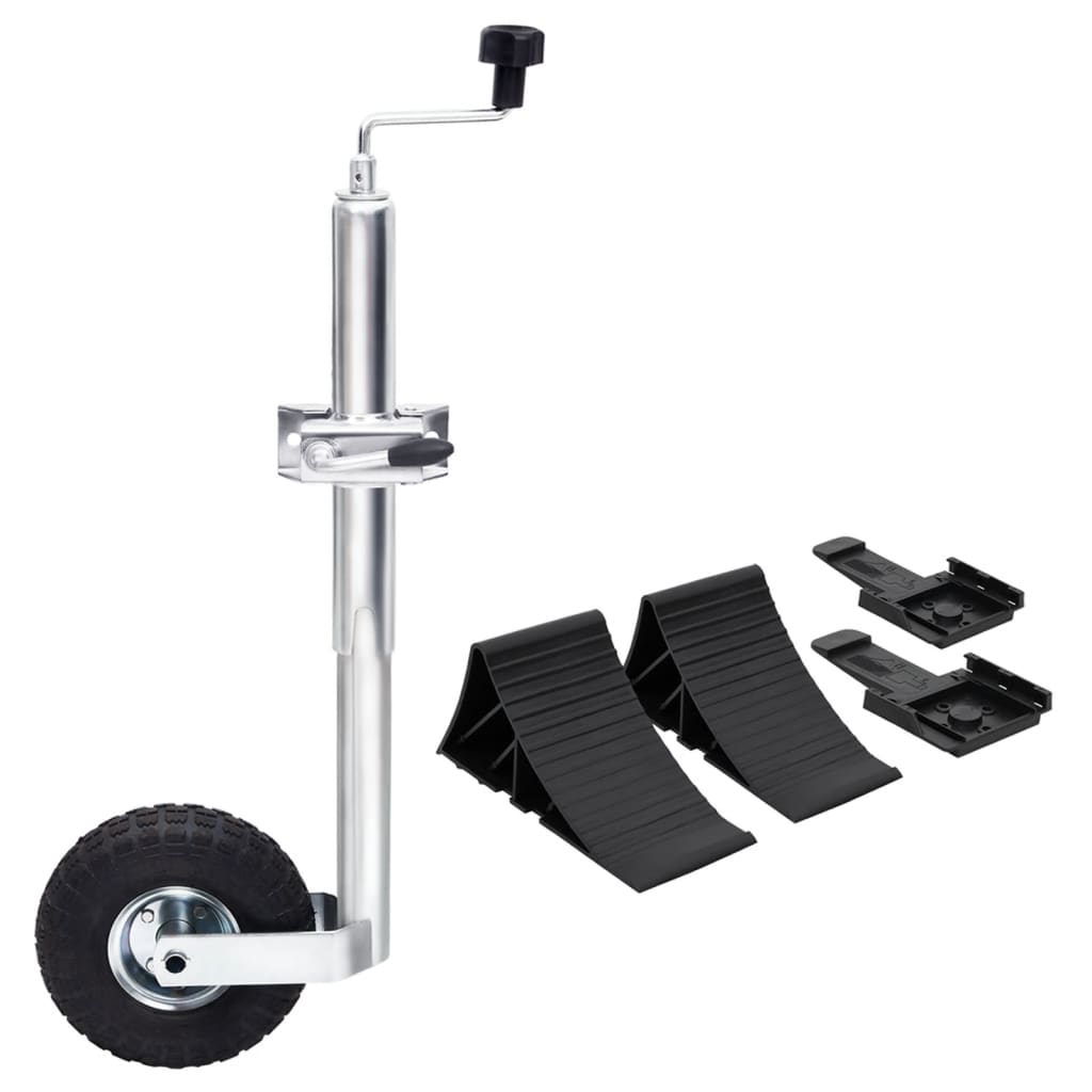 Jockey Wheel 48 mm with 1 Split Clamp and Wheel Chocks