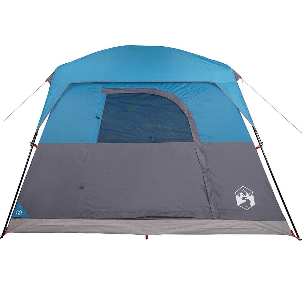 Camping Tent Cabin 4-Person Blue Waterproof