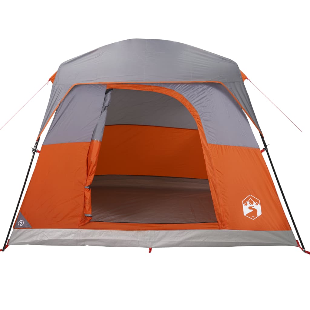 Camping Tent Cabin 4-Person Orange Waterproof