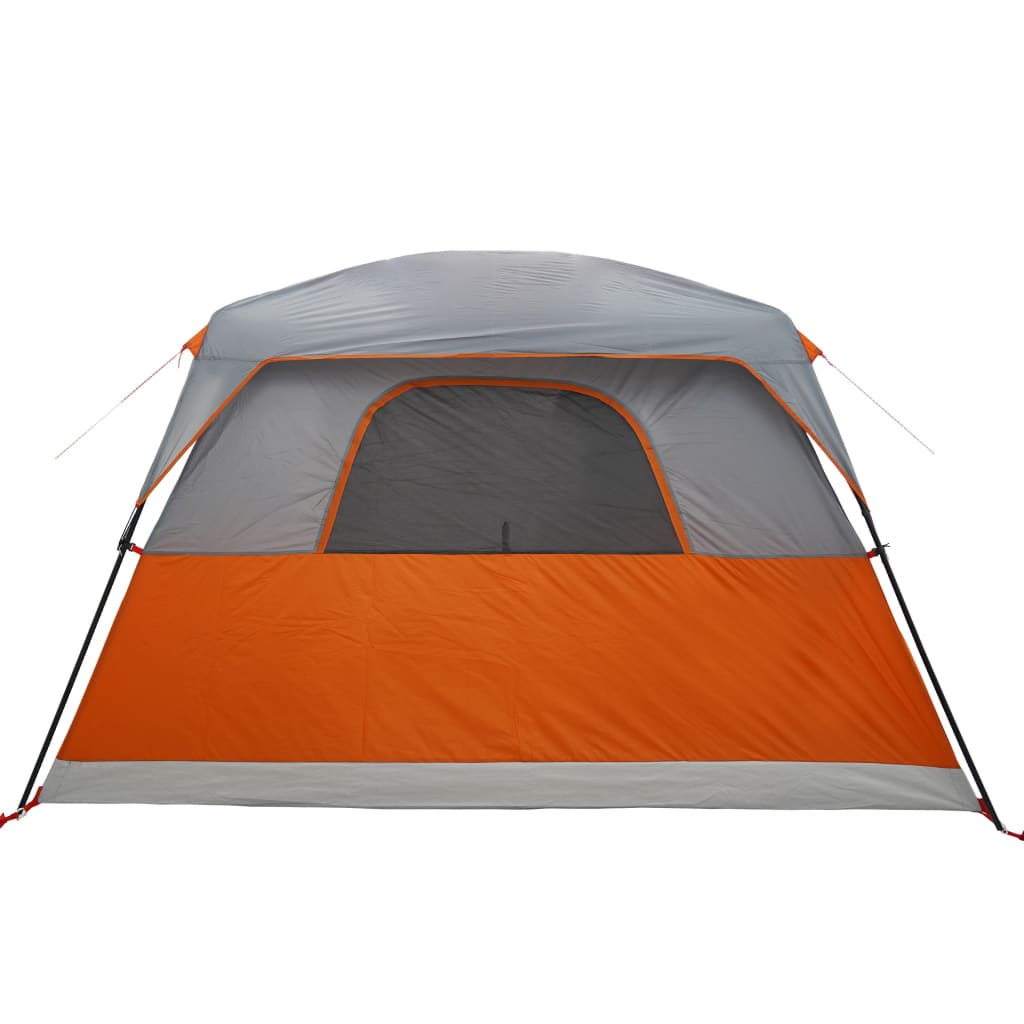 Camping Tent Cabin 4-Person Orange Waterproof