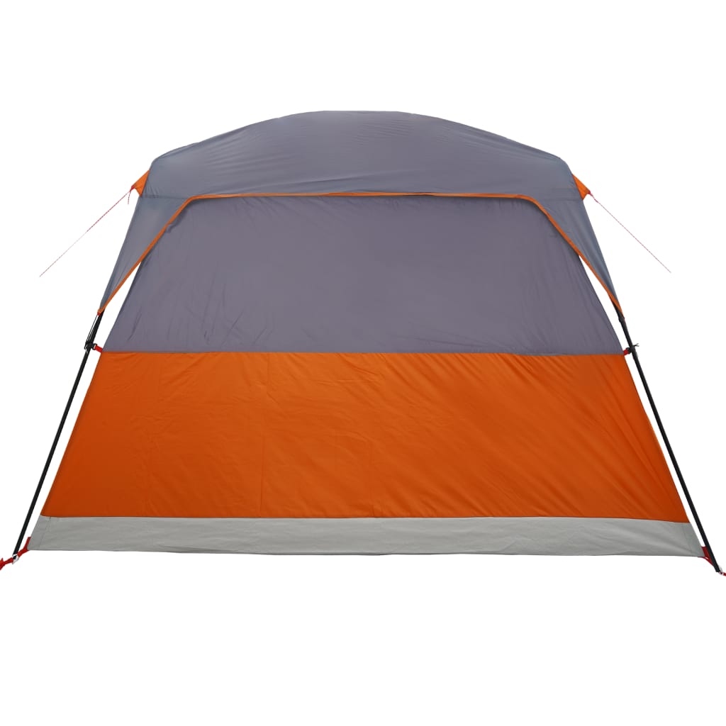 Camping Tent Cabin 4-Person Orange Waterproof