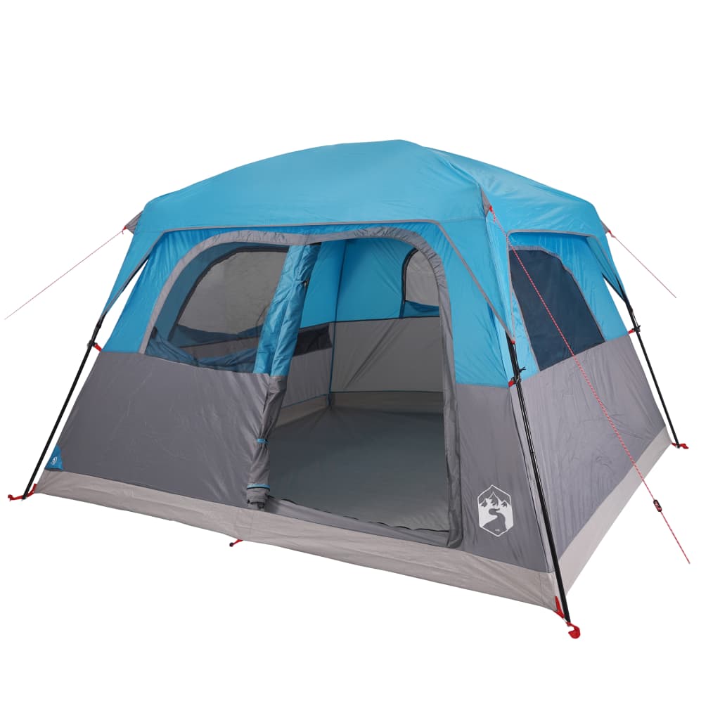 Family Tent Cabin 6-Person Blue Waterproof