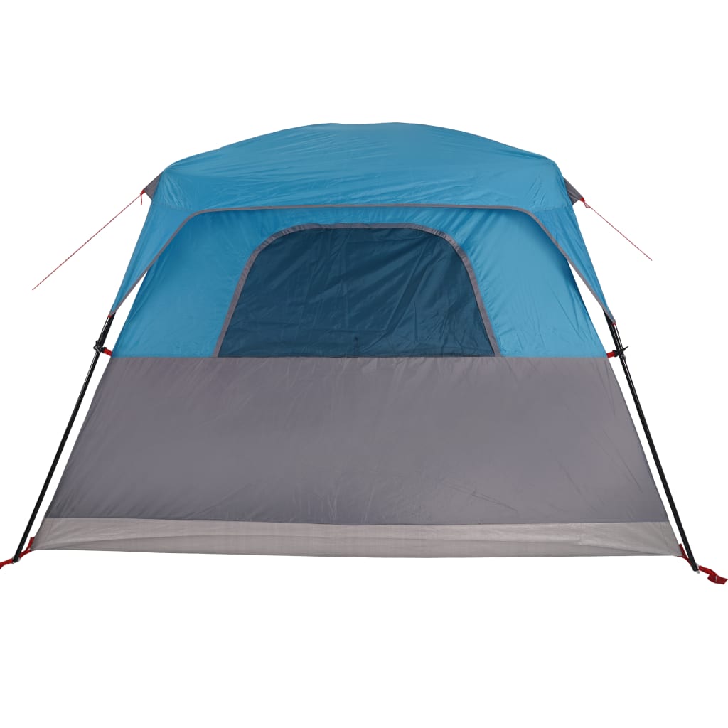 Family Tent Cabin 6-Person Blue Waterproof