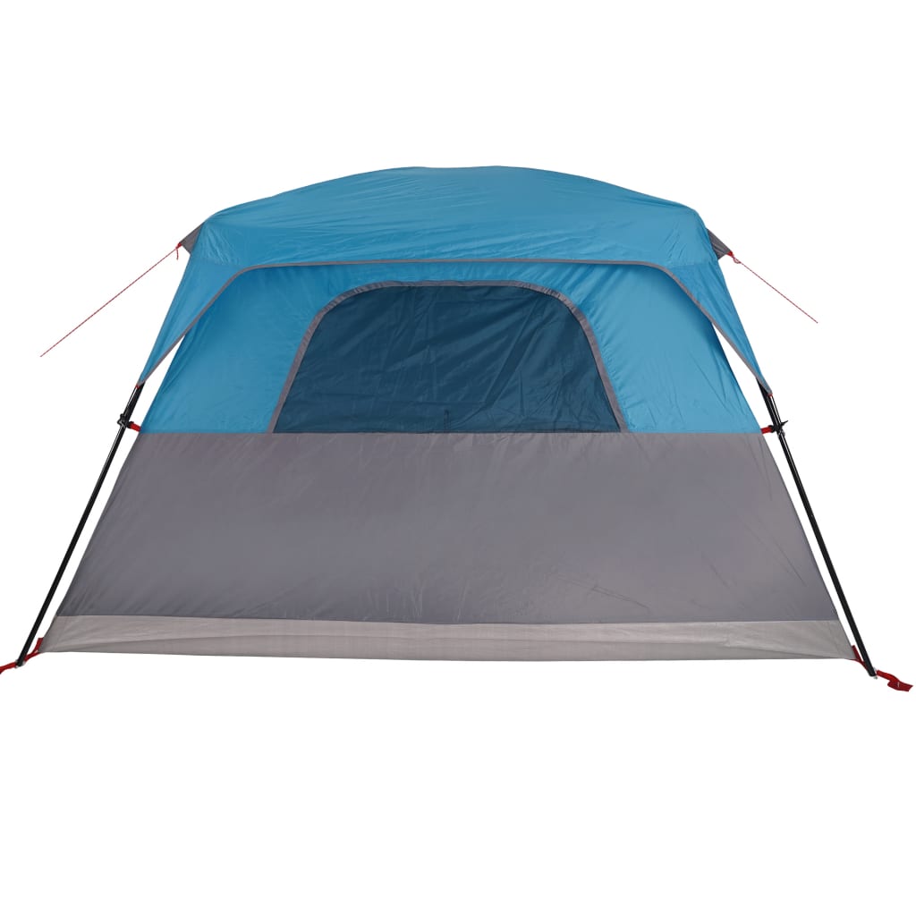 Family Tent Cabin 6-Person Blue Waterproof