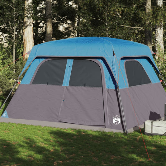 Family Tent Cabin 6-Person Blue Waterproof