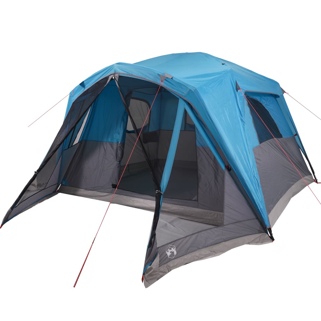 Family Tent with Porch 6-Person Blue Waterproof