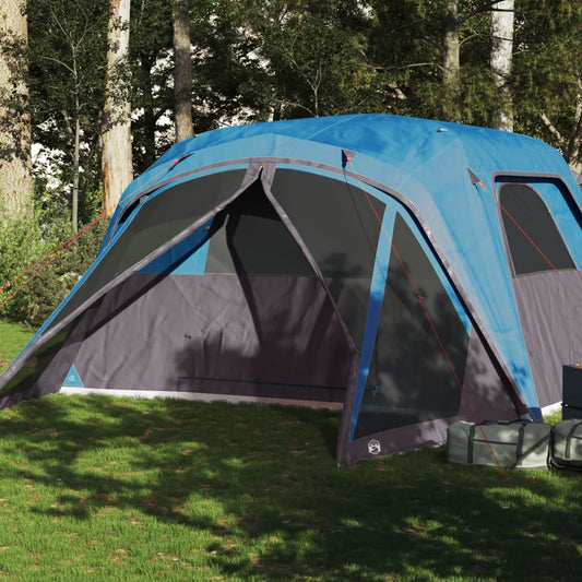 Family Tent with Porch 6-Person Blue Waterproof