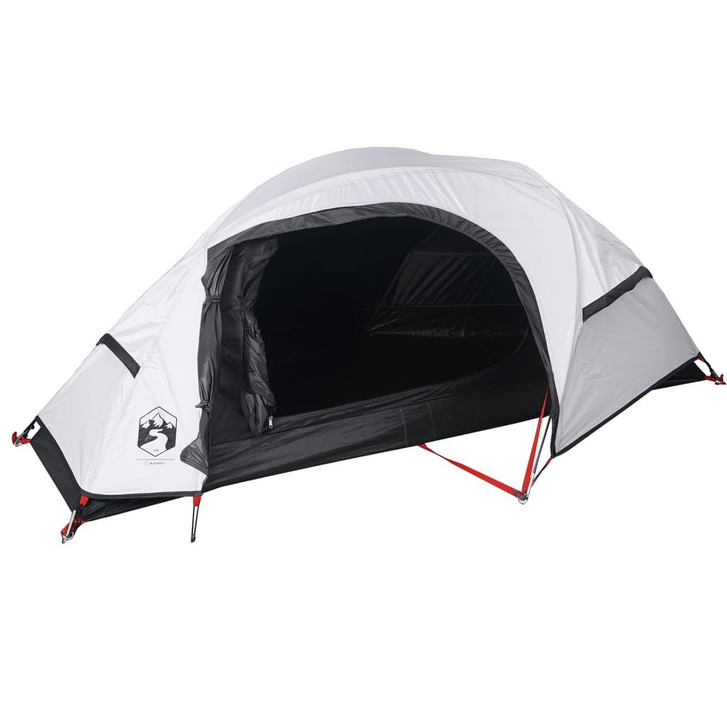 Camping Tent Dome 1-Person White Blackout Fabric Waterproof