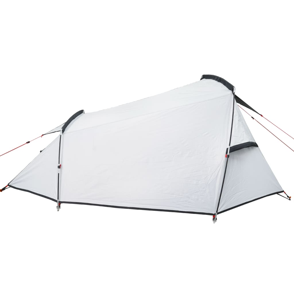 Camping Tent Tunnel 2-Person White Blackout Fabric Waterproof