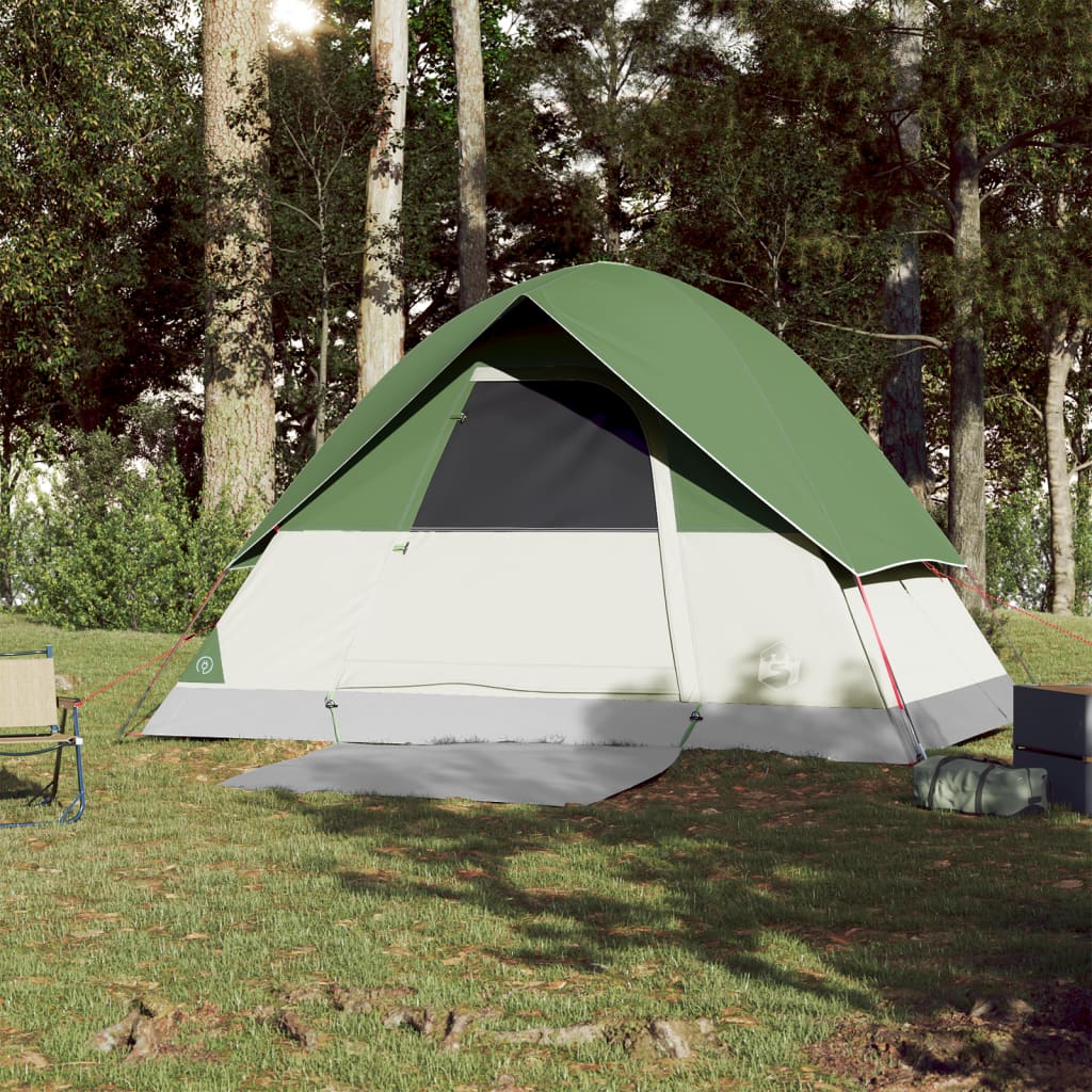 Camping Tent Dome 3-Person Green Waterproof