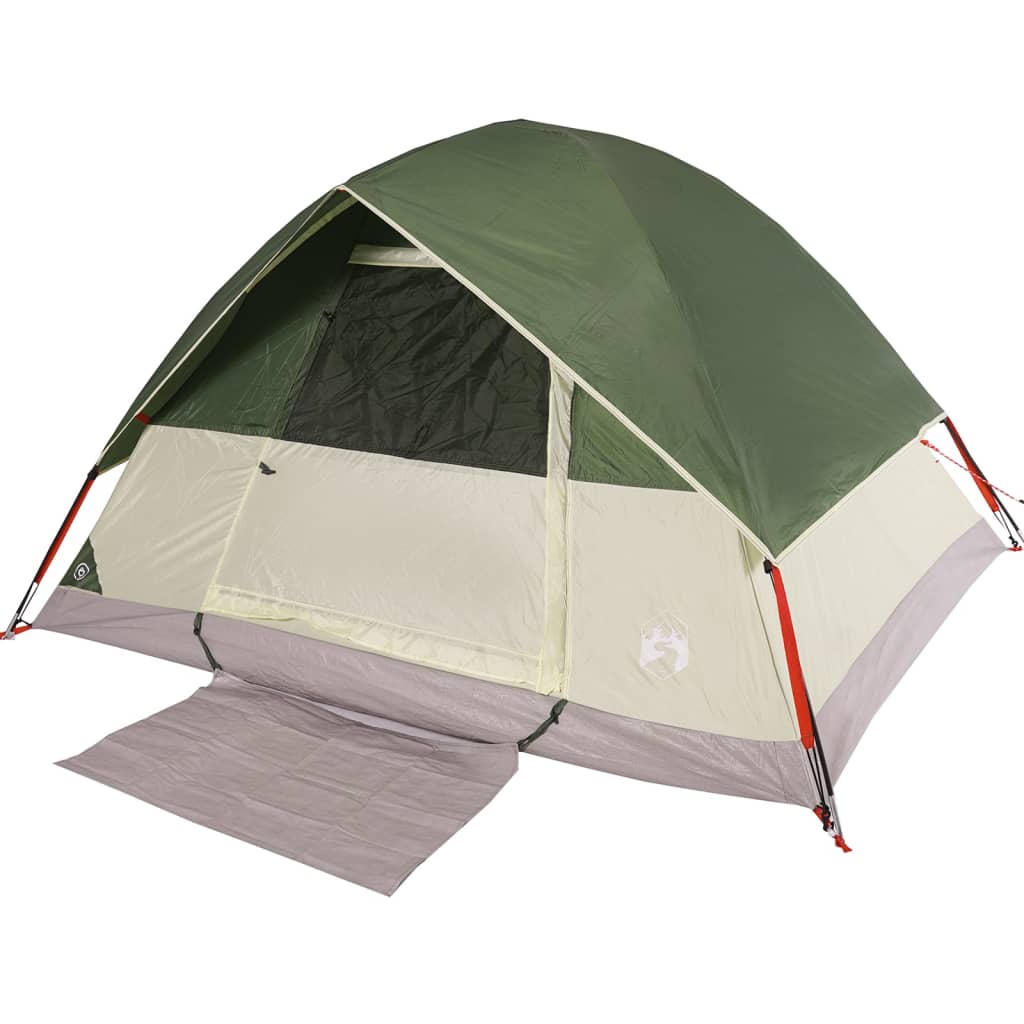 Camping Tent Dome 3-Person Green Waterproof