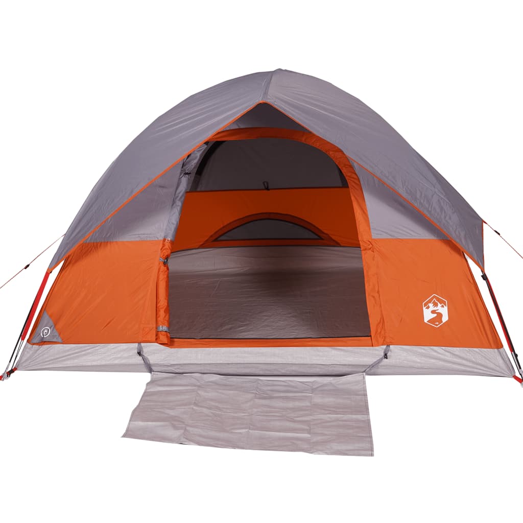 Camping Tent Dome 3-Person Orange Waterproof