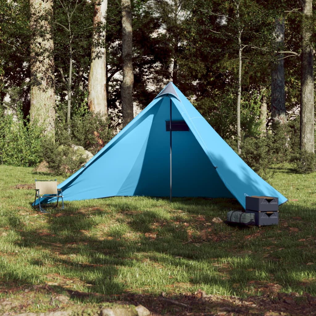 Family Tent Tipi 7-Person Blue Waterproof