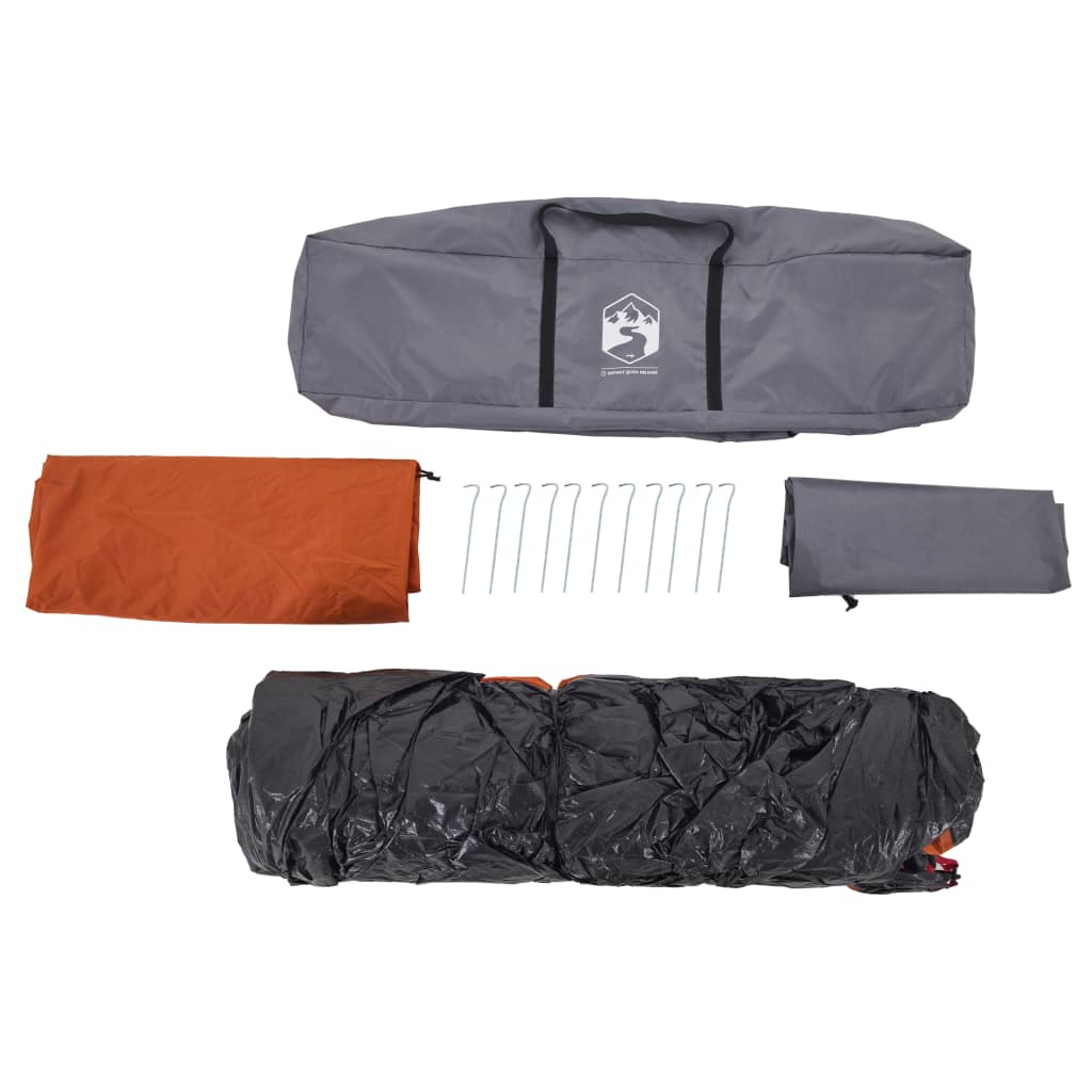 Family Tent Dome 10-Person Grey and Orange Quick Release