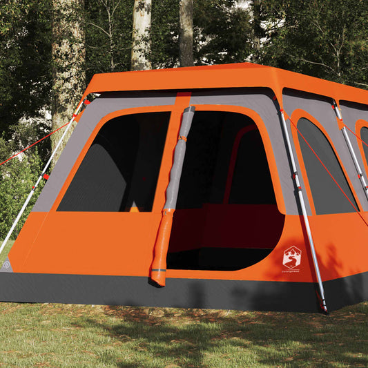 Family Tent Dome 10-Person Grey and Orange Quick Release