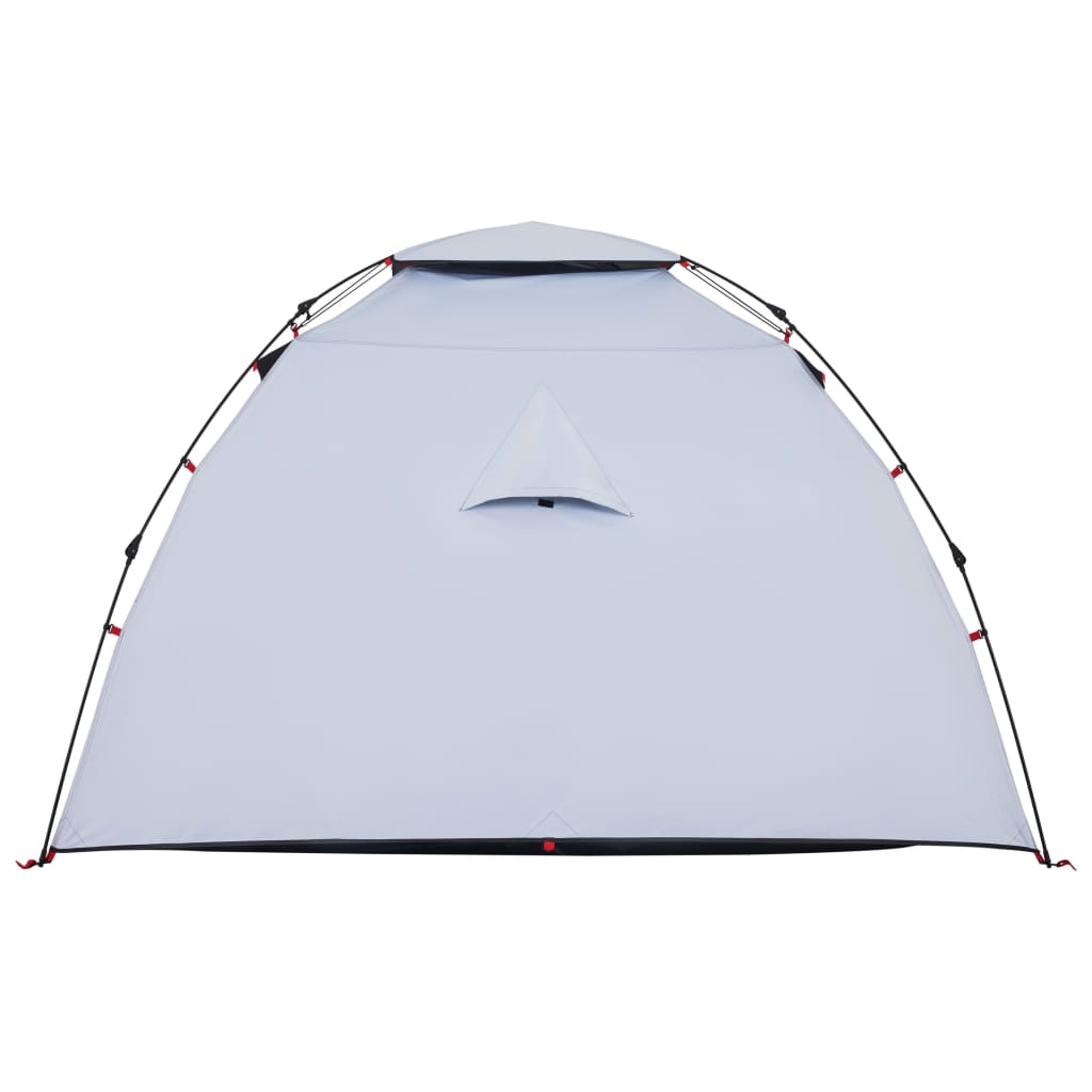 Camping Tent Dome 4-Person White Blackout Fabric Quick Release