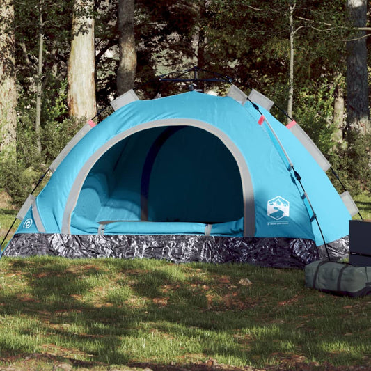 Camping Tent 4-Person Blue Quick Release