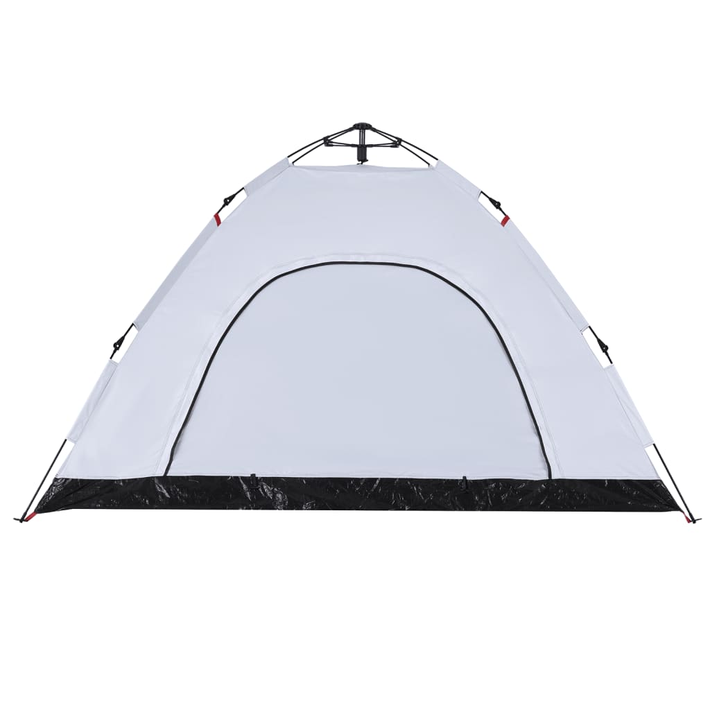 Camping Tent 4-Person White Blackout Fabric Quick Release