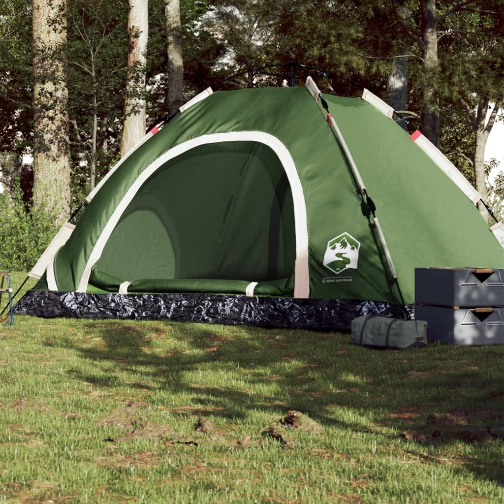 Camping Tent 5-Person Green Quick Release