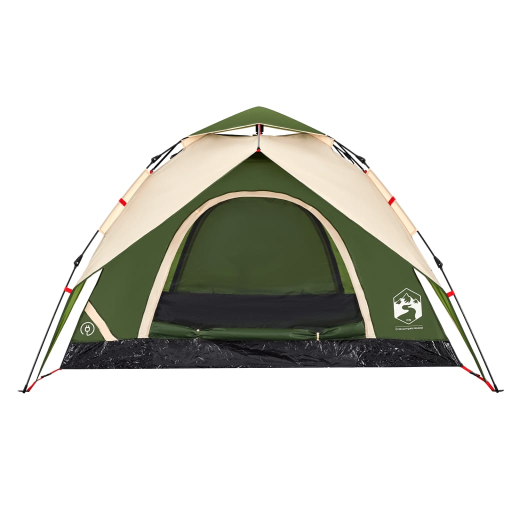 Camping Tent Dome 5-Person Green Quick Release