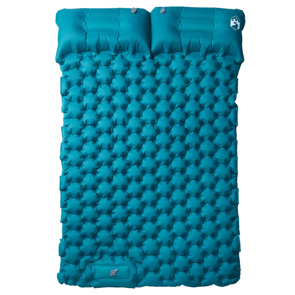 Self Inflating Camping Mattress with Pillows 2-Person Blue