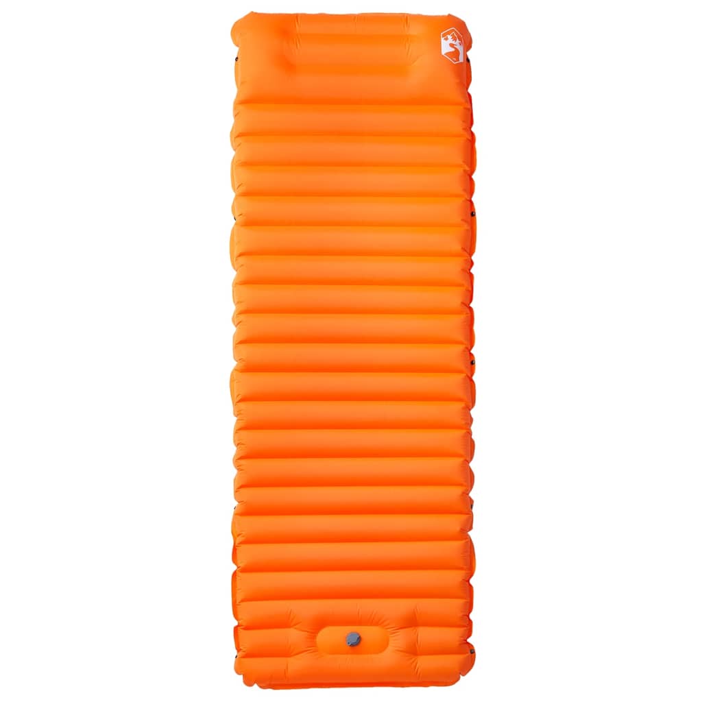 Self Inflating Camping Mattress with Pillow 1-Person Orange