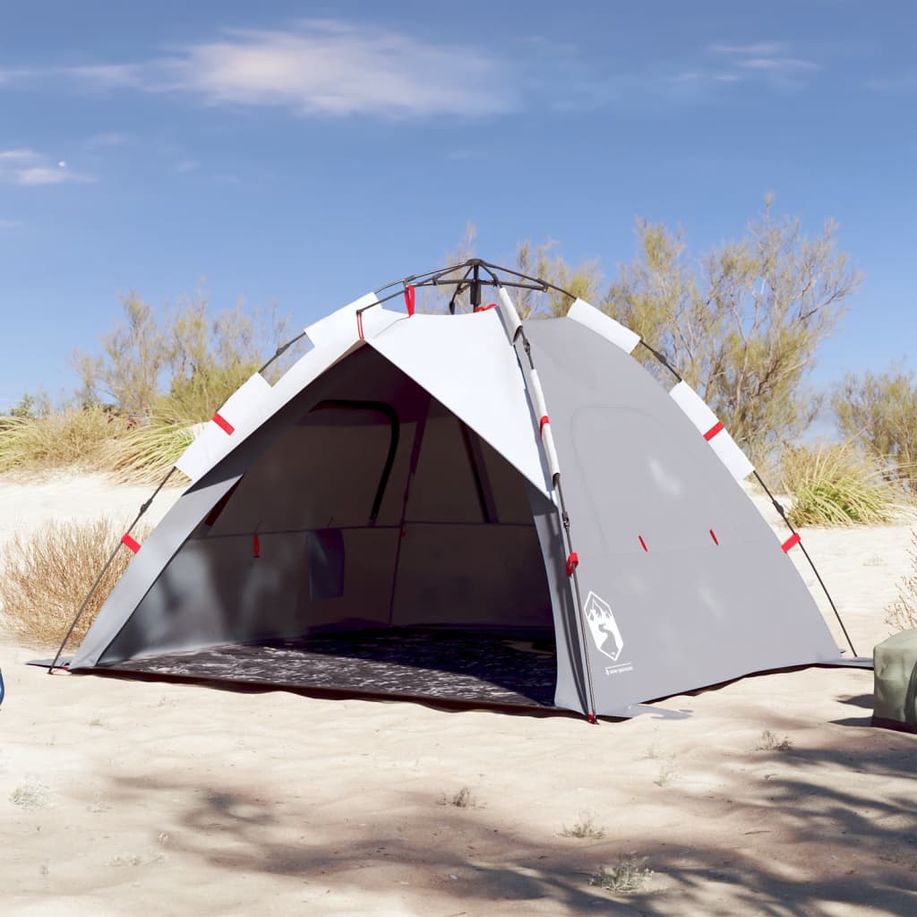 Beach Tent 3-Person Grey Quick Release Waterproof