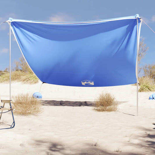 Beach Canopy with Sand Anchors Blue 304x300 cm