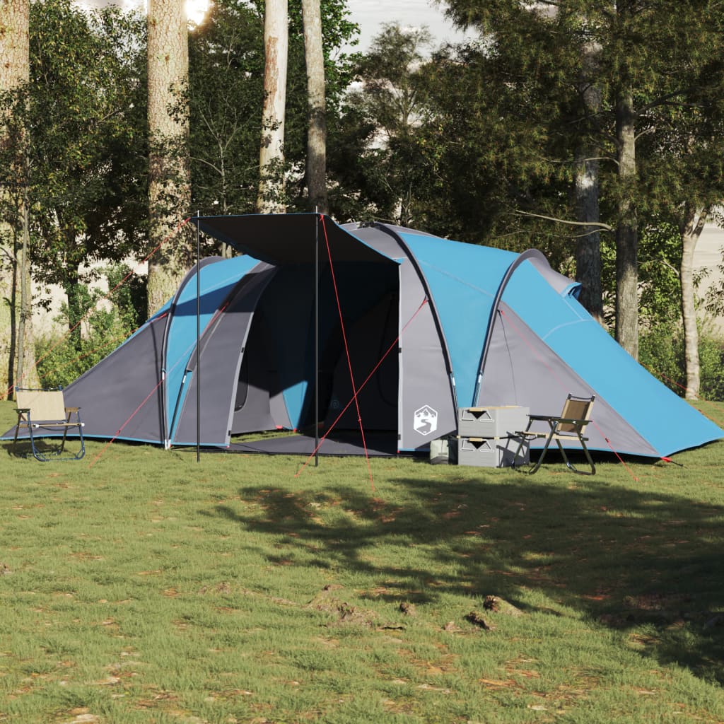 Family Tent Dome 6-Person Blue Waterproof