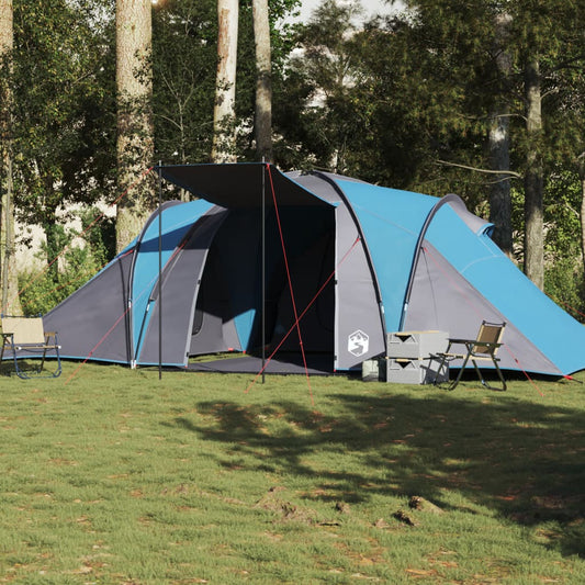 Family Tent Dome 6-Person Blue Waterproof