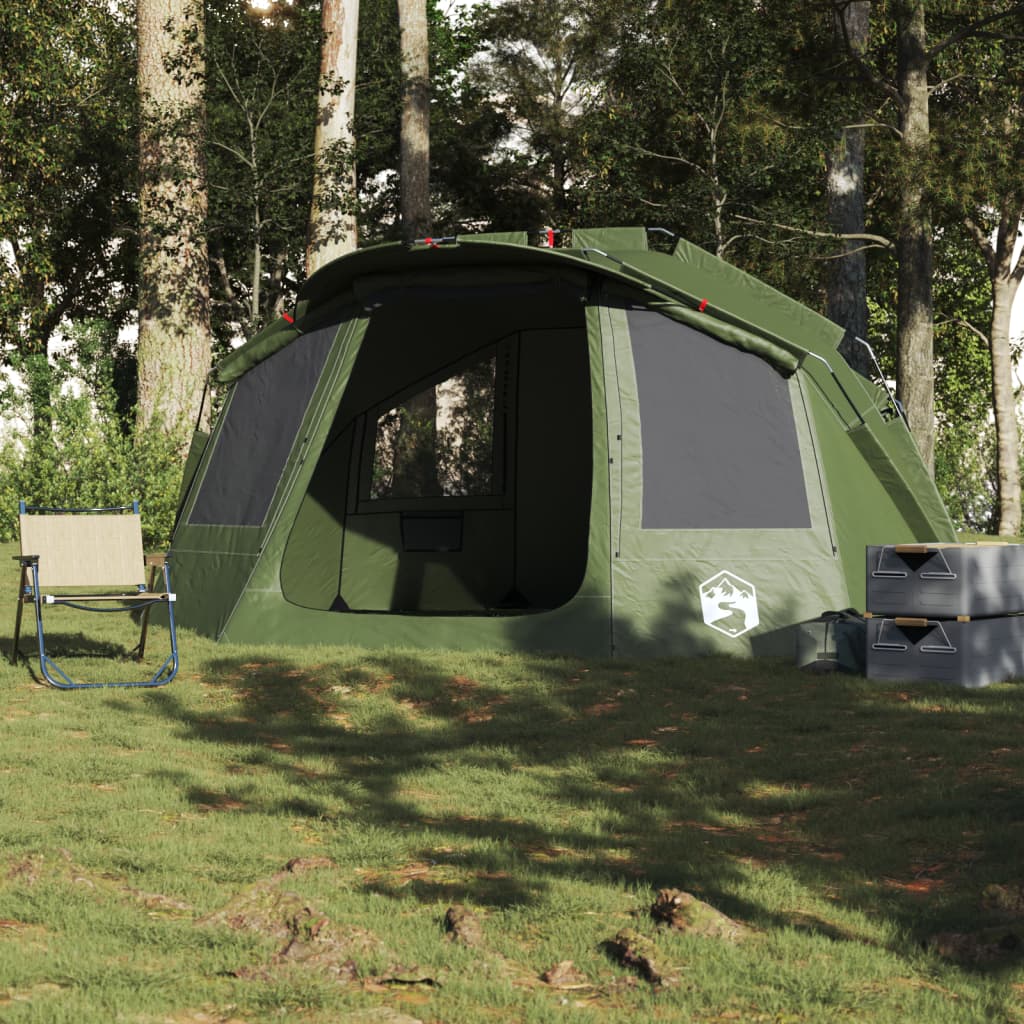 Fishing Tent 5-Person Olive Green Waterproof