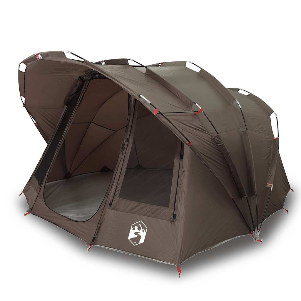 Fishing Tent 5-Person Brown Waterproof