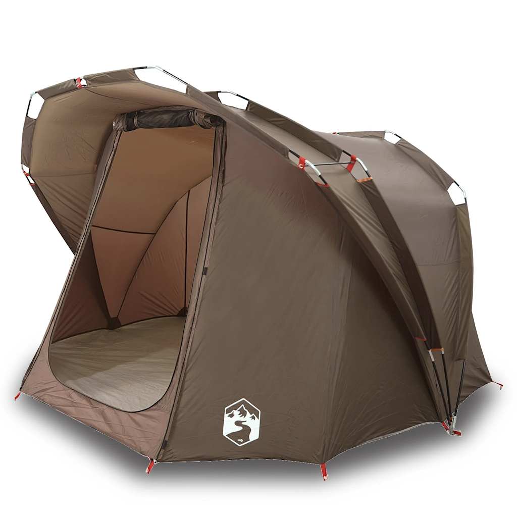 Fishing Tent 4-Person Brown Waterproof