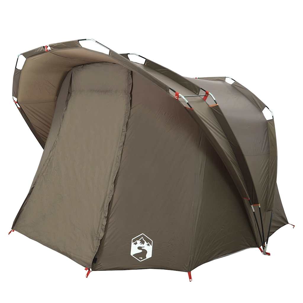 Fishing Tent 4-Person Brown Waterproof