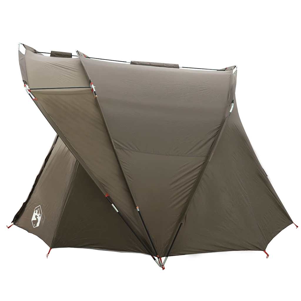 Fishing Tent 4-Person Brown Waterproof